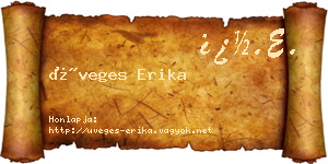 Üveges Erika névjegykártya