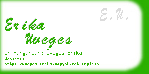 erika uveges business card